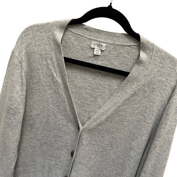 J. Crew Women’s V-Neck Cardigan Cotton/Wool Blend Size XXL in Pale Gray SOLD OUT - Picture 3 of 9